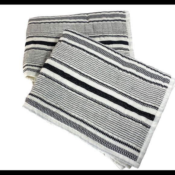 2 Hearth and Hand STANDARD Striped Pillow Shams - Picture 2 of 6